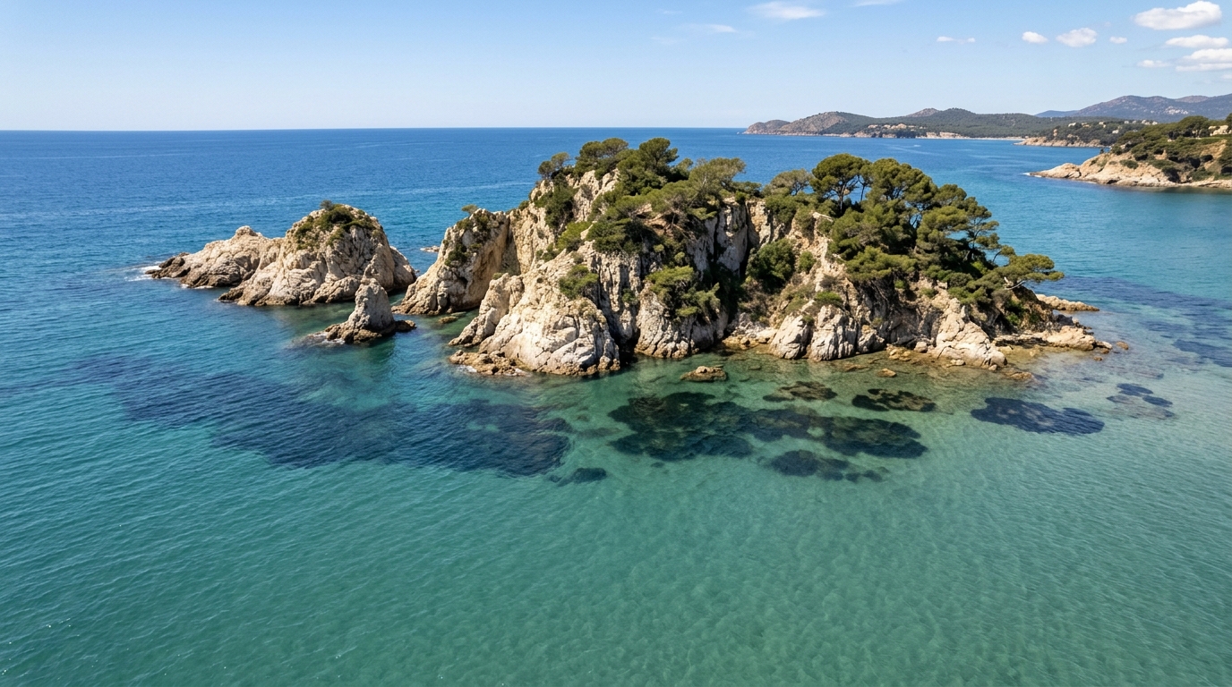 Costa rocosa y aguas transparentes del Mediterráneo